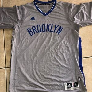 Adidas Grey Brooklyn jersey MSRP $110 size Men’s L